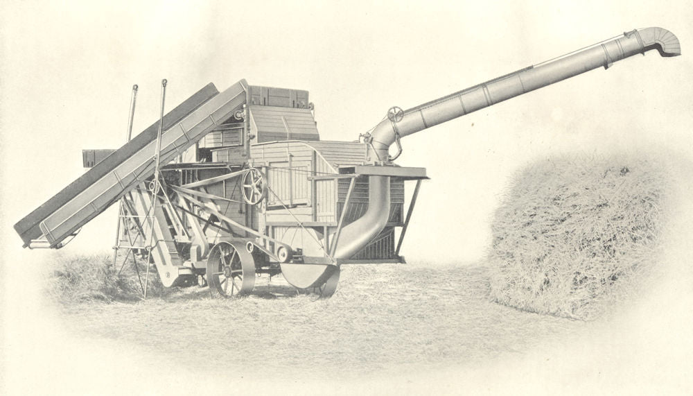 FARMING.Threshing Machine.Sheaf Elevator,Band Cutter,Feeder,Windstacker 1912